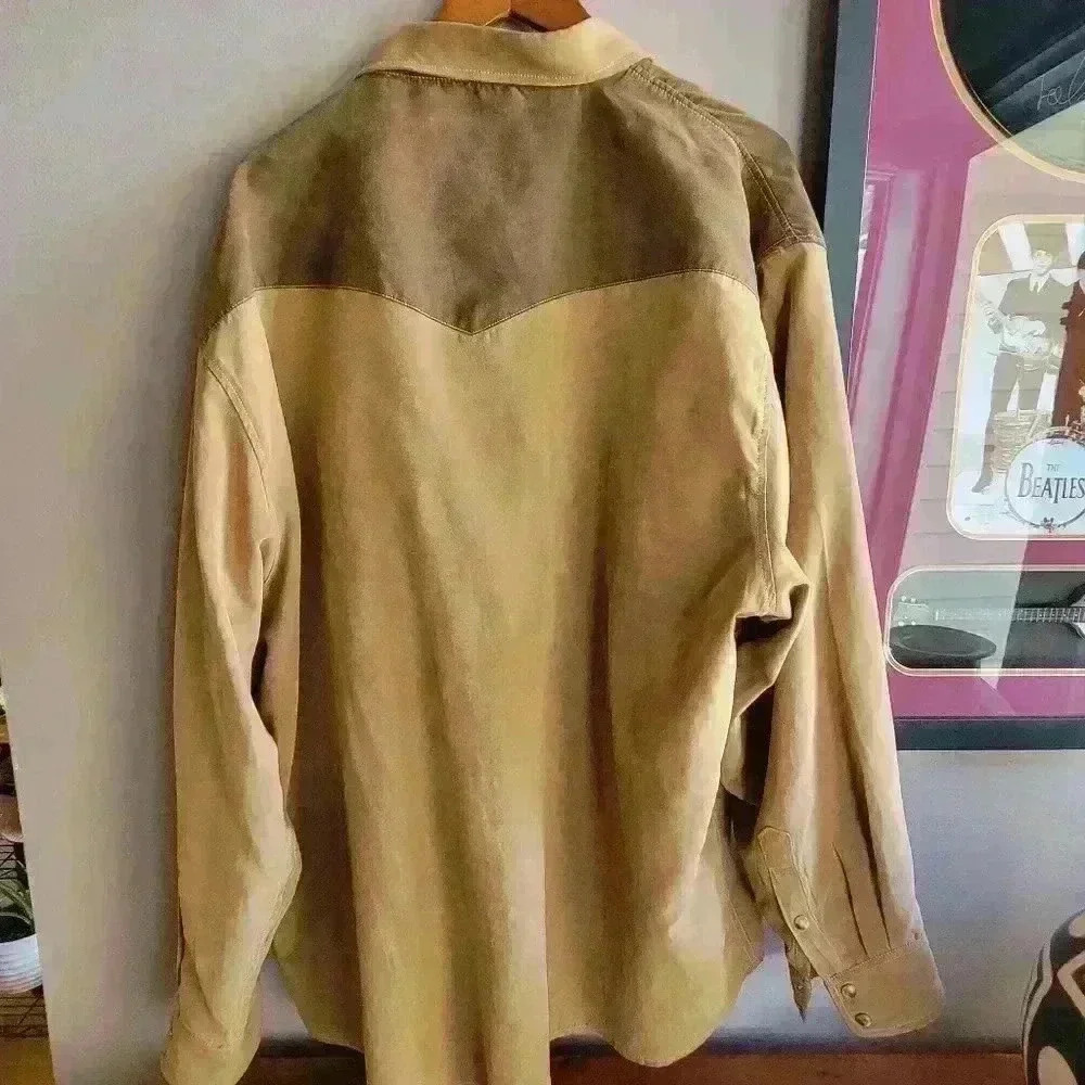 COPY - North River Outfitter Men's Shirt Long Sleeve XXL Brown/Camel Western - Picture 4 of 15